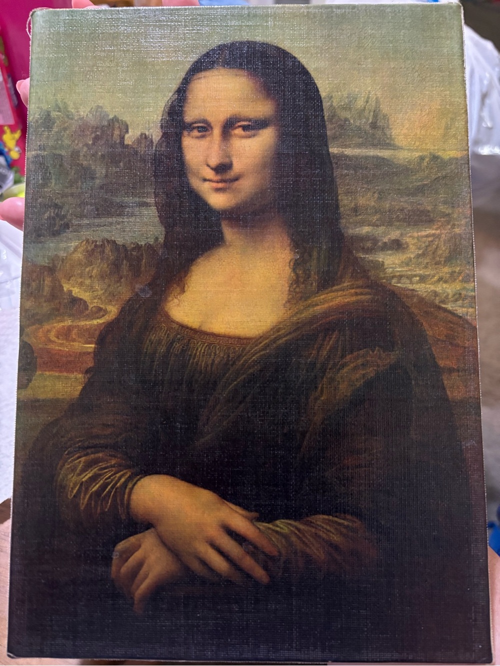 1939 Mona Lisa Canvas Print Braun Et Cie Paris France Da Vinci La Joconde VTG